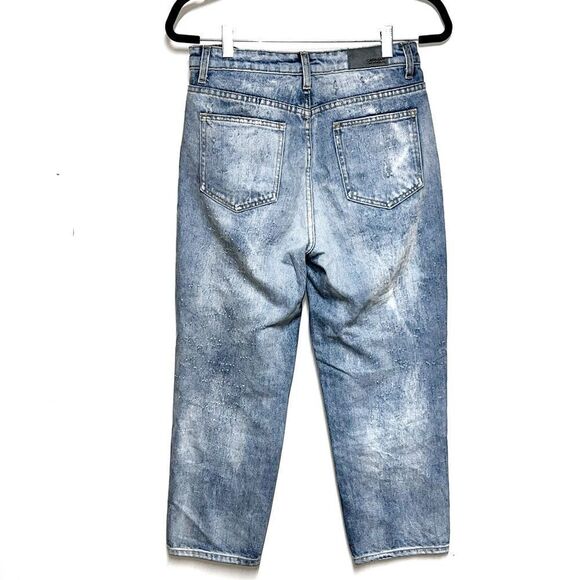 Carmar Los Angelos Boyfriend High Waisted Destroyed Distressed Crop Jeans Sz 26 - Picture 3 of 9